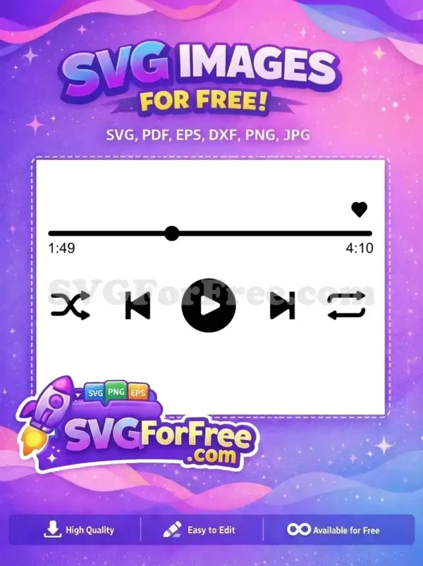 Free Music Player Free Heart Icon Interface Free SVG