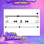 Free Audio Player Free Shuffle Repeat Control Music Free SVG - Instant Download