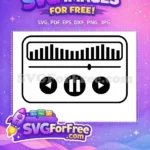 Free Music Free Player Icon Simple Free SVG - Instant Download