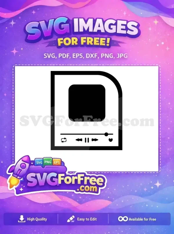 Free Music Player Free Icon Black White Free SVG