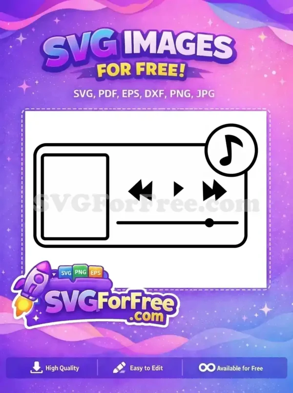 Free Simple Music Player Free Black Icon App Free SVG