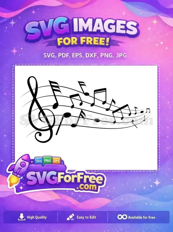 Free Music Notes Free Treble Clef Music Free SVG 3