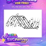 Free Music Notes Free Clef Treble Music Free SVG 2 - Instant Download
