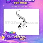 Free Musical Note Free Treble Clef Music Free SVG 1 - Instant Download