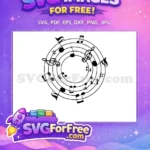 Free Circular Music Notes Free Black Staff Symbols Music Lovers Free SVG - Instant Download