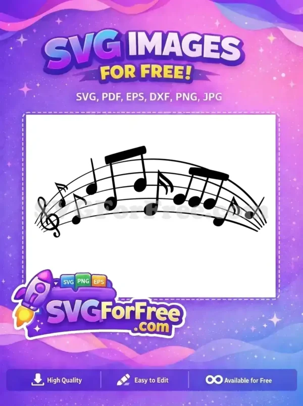 Free Musical Notes Free Treble Clef Music Free SVG 5
