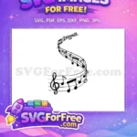 Free Music Note Free Treble Clef Sheet Free SVG 2 - Instant Download