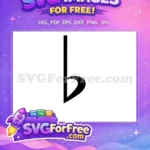 Free Silhouette Music Notes Free Treble Clef Musician Free SVG - Instant Download