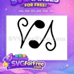 Free Musical Notes Free Treble Clef Music Free SVG 8 - Instant Download