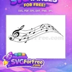 Free Music Notes Free Treble Clef Design Free SVG 2 - Instant Download