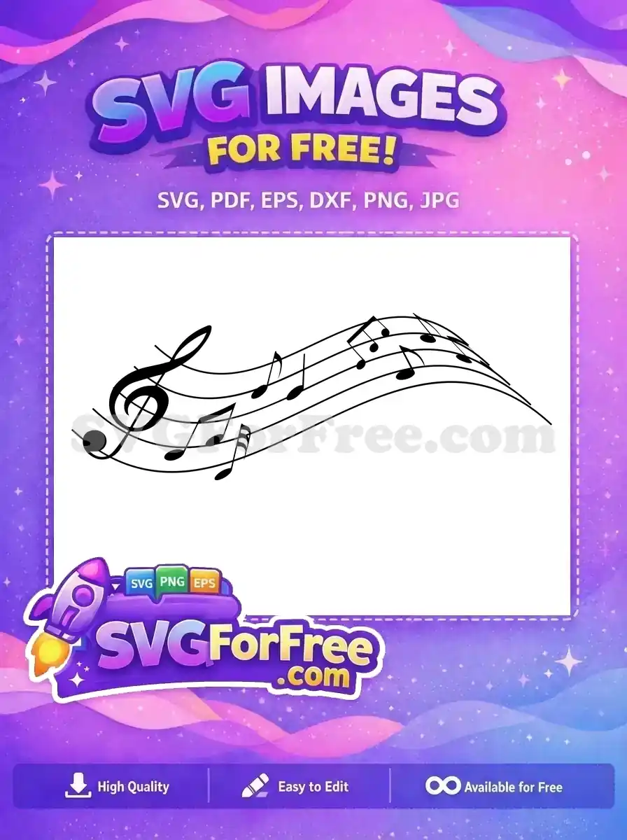 Free Music Notes Free Treble Clef Design Free SVG 2