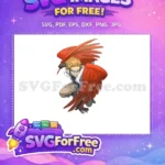 Free Hawks Intense Gaze Free Red Wings My Hero Free SVG - Instant Download