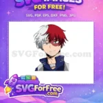 Free Half Red Half White Hair Free Todoroki Shoto My Hero Academia Free SVG - Instant Download