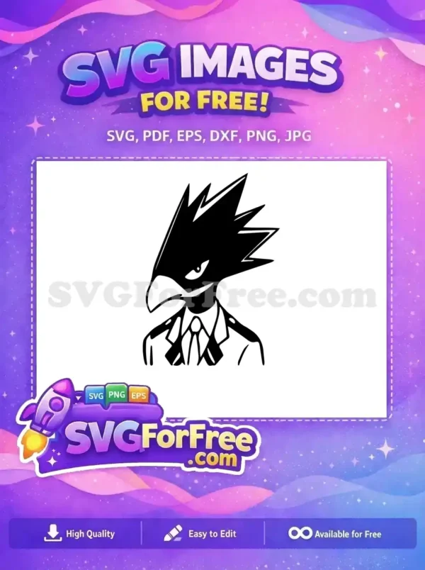 Free Tokoyami Serious Gaze Free Hero Academia Character Free SVG Free Tokoyami Serious Gaze Free Hero Academia Character Free SVG