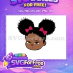 Free Pouty Girl Free Pink Bows Boss Baby Free SVG - Instant Download