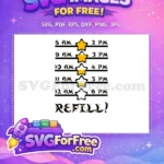 Free Stars Moons Time Refill Free SVG Free Planner SVG - Instant Download