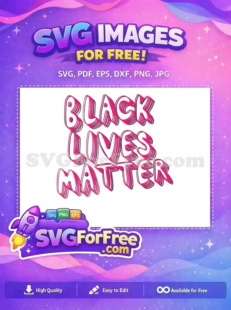 Free Pink Black Letters Free Protest Design Black Lives Matter Free SVG