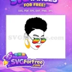 Free Rasta Sunglasses Free Gold Earring Smiling Free SVG - Instant Download