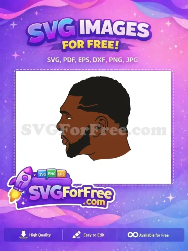Free Natural Hair Free Afro Man Silhouette Free SVG