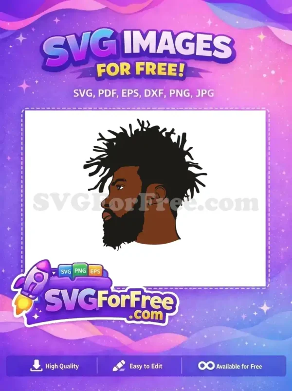 Free Dreadlocks Afro Free Brown Skin Profile Free SVG