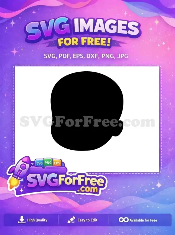 Free Afro Silhouette Free Natural Hair Character Free SVG 1