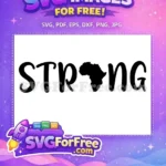 Free Strong Africa Map Free Natural Hair Afro Free SVG - Instant Download