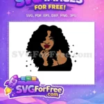 Free Curly Hair Free Shiny Nails Confident Woman Free SVG - Instant Download
