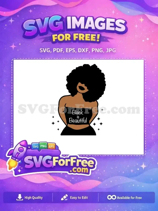 Free Afro Hairstyle Free Black Beautiful Woman Silhouette Free SVG