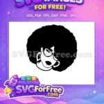 Free Afro Diva Free Black Woman Natural Hair Free SVG - Instant Download