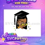 Free Afro Graduation Free Gold Earrings Class 2020 Free SVG - Instant Download