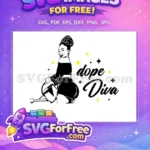 Free Afro Puff Free Watering Can Dope Diva Free SVG - Instant Download