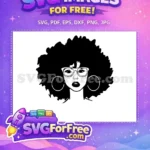 Free Afro Glasses Free Big Earrings Diva Free SVG - Instant Download