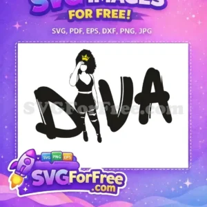 Free Afro Diva Gold Crown Free Black Girl Magic Free SVG