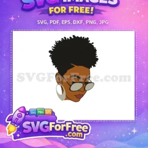 Free Afro Natural Hair Free Sunglasses Free Black Woman SVG Free Afro Natural Hair Free Sunglasses Free Black Woman SVG