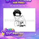 Free Black Woman Glasses Free Fist We Can Do It Free SVG - Instant Download