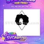Free Afro Silhouette Free Natural Hair Natural Beauty Free SVG - Instant Download