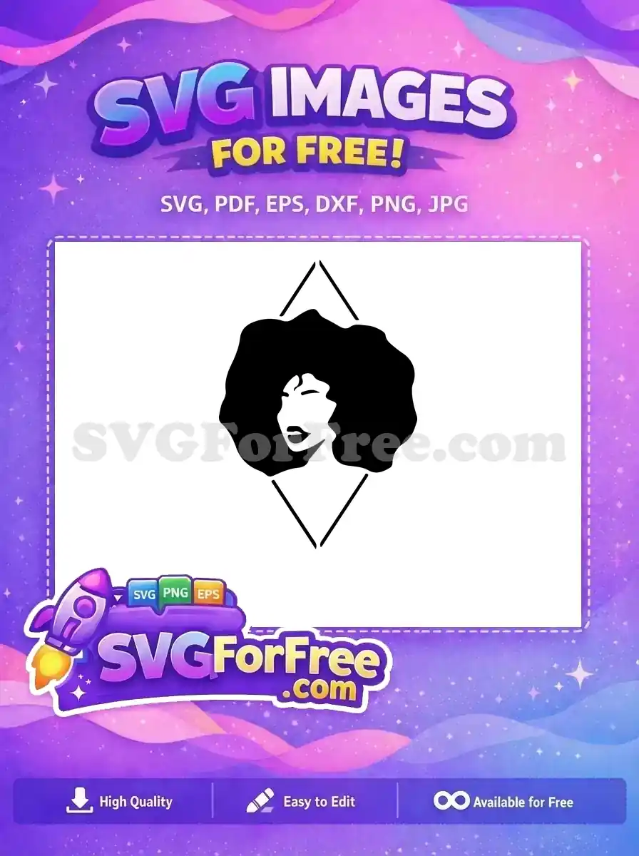 Free Afro Silhouette Free Natural Hair Natural Beauty Free SVG