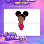 Free Brown Skin Natural Hair Afro Boss Baby Free SVG - Instant Download