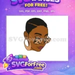 Free Afro Natural Hair Free 2020 Glasses Girl Free SVG - Instant Download