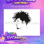 Free Afro Dreadlocks Free Beard Detail Character Free SVG - Instant Download