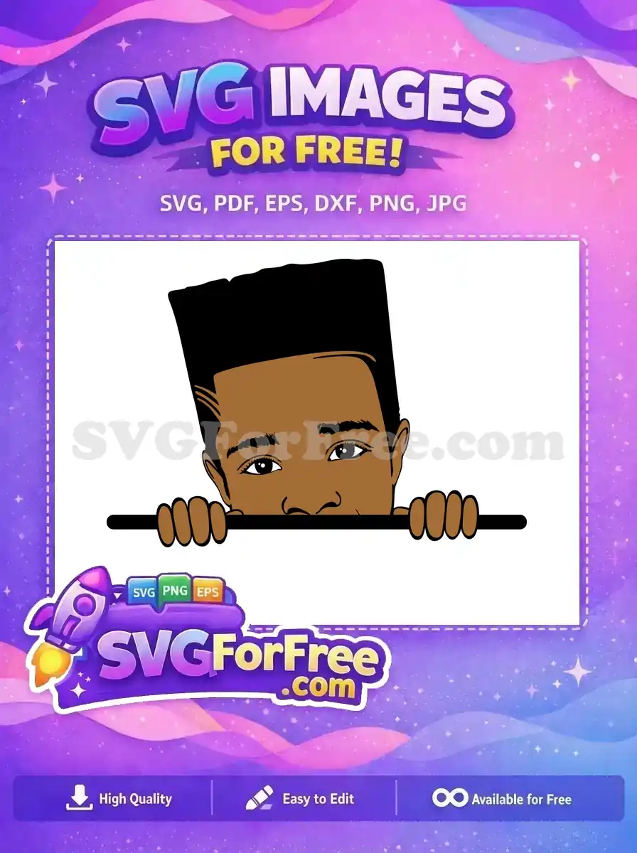 Free Curious Eyes Free Natural Hair Afro Peek Free SVG