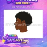 Free Brown Skin Free Afro Natural Hair Character Free SVG - Instant Download
