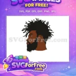 Free Afro Dreadlocks Free Beard Design Portrait Free SVG - Instant Download