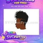 Free Natural Hair Afro Free Brown Skin Teen Free SVG - Instant Download