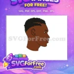 Free Brown Skin Free Afro Hair Profile Free SVG - Instant Download