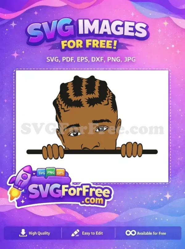 Free Brown Skin Natural Hair Afro Free Peekaboo Free SVG