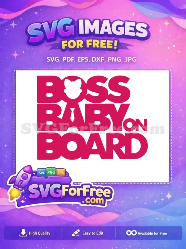 Free Cute Boss Baby Free Pink Tie Boss Baby Free SVG