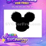 Free Black Afro Puffs Free Girl Silhouette Character Free SVG - Instant Download