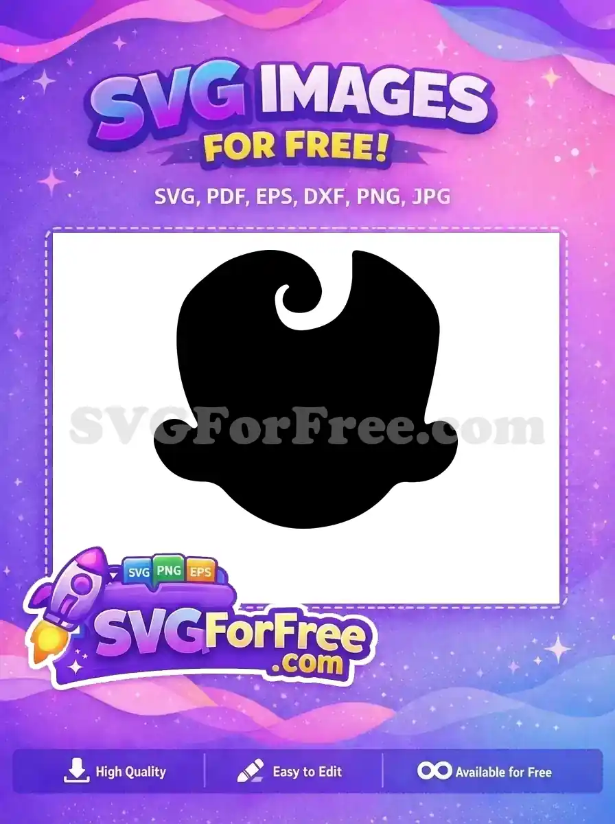 Free Vanellope Black Hair Free Licorice Tie Wreck-It Ralph Free SVG