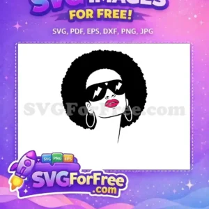 Free Afro Girl Free Sunglasses Natural Hair Free SVG Free Afro Girl Free Sunglasses Natural Hair Free SVG